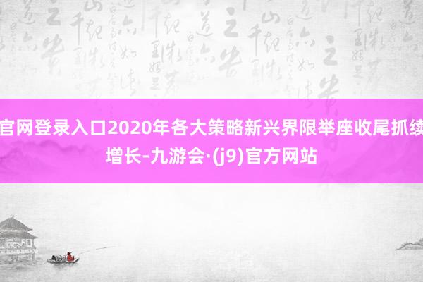 官网登录入口2020年各大策略新兴界限举座收尾抓续增长-九游会·(j9)官方网站