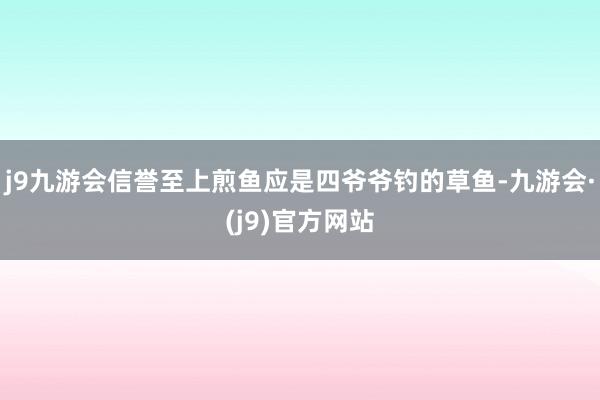 j9九游会信誉至上煎鱼应是四爷爷钓的草鱼-九游会·(j9)官方网站