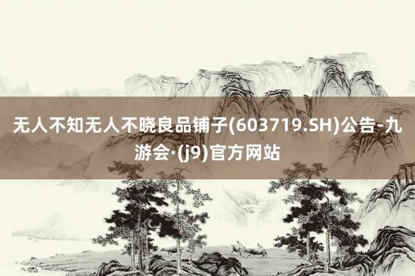 无人不知无人不晓良品铺子(603719.SH)公告-九游会·(j9)官方网站