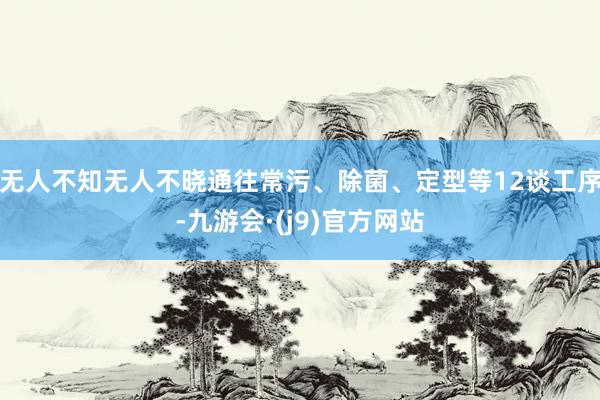 无人不知无人不晓通往常污、除菌、定型等12谈工序-九游会·(j9)官方网站