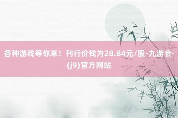 各种游戏等你来！刊行价钱为28.84元/股-九游会·(j9)官方网站
