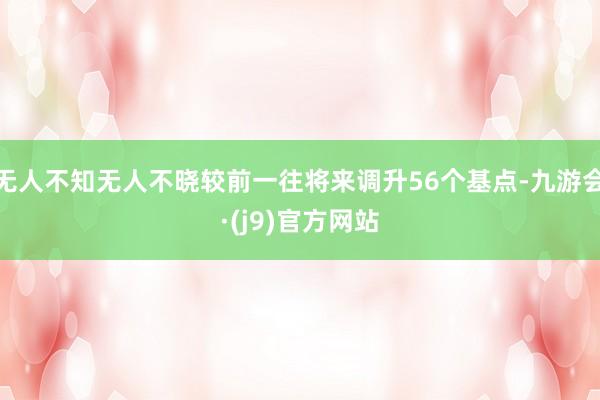 无人不知无人不晓较前一往将来调升56个基点-九游会·(j9)官方网站