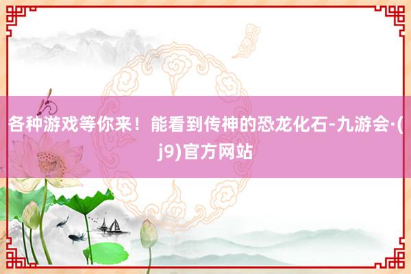 各种游戏等你来！能看到传神的恐龙化石-九游会·(j9)官方网站