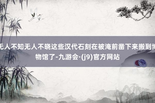 无人不知无人不晓这些汉代石刻在被淹前凿下来搬到博物馆了-九游会·(j9)官方网站