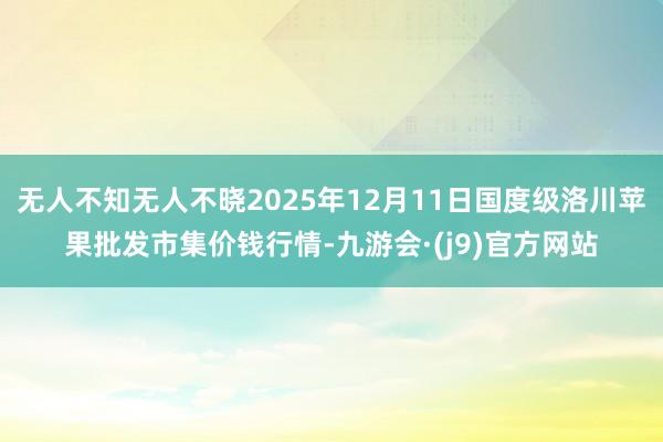 无人不知无人不晓2025年12月11日国度级洛川苹果批发市集价钱行情-九游会·(j9)官方网站